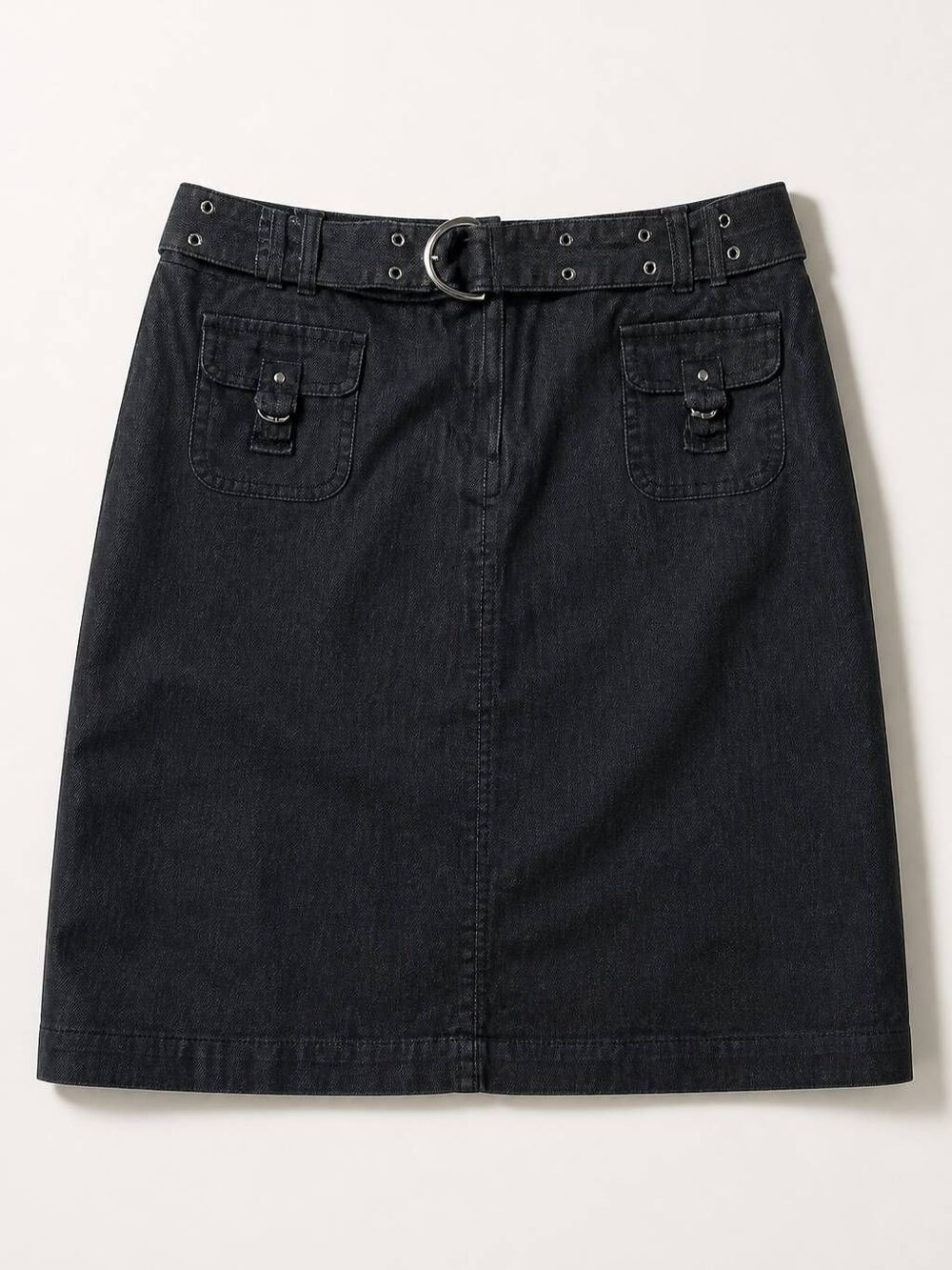 🔺️Cato Black Jean Belted Skirt Size 14